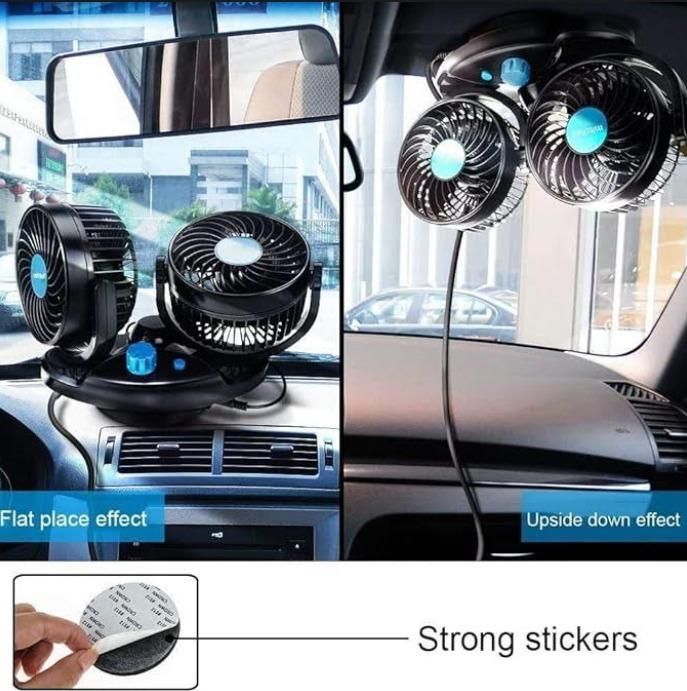 BreezeSpin CarCool – USB Silent 3-Speed Rotatable Car Air Circulation Fan - ZyNova Tech