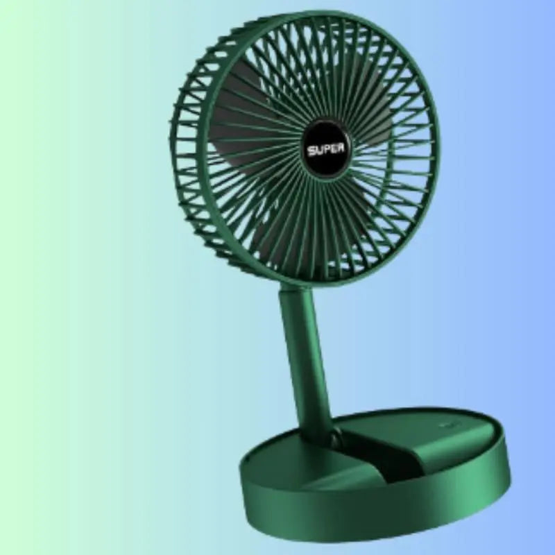 Exxelo Foldable High-Speed Rechargeable Table Fan – USB Powered, 4-Blade Design a29m3r-st