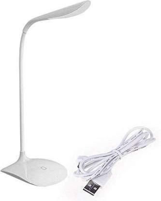 Flexible USB Led Desk Lamps/Table Lamp Study Reading Lamp USB Rechargeable Led Touch Led Lamp - White Table Lamp (21 cm, White) a29m3r-st