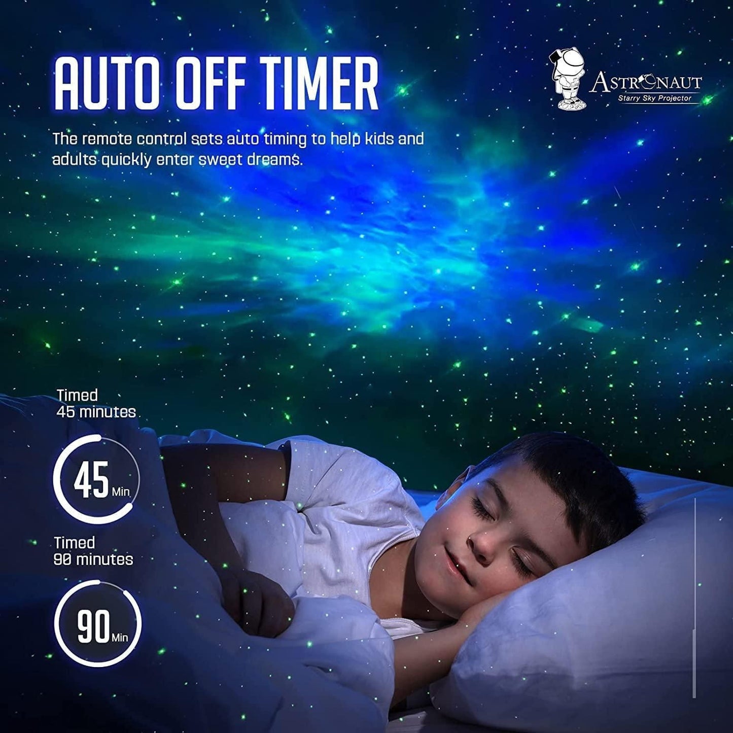 GalaxyGlow Astronaut – 360° Star Projector with Remote - ZyNova Tech