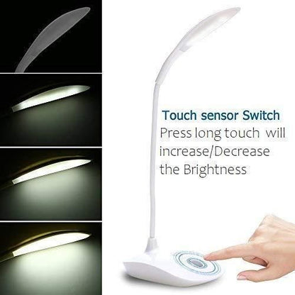 Flexible USB Led Desk Lamps/Table Lamp Study Reading Lamp USB Rechargeable Led Touch Led Lamp - White Table Lamp  (21 cm, White) a29m3r-st