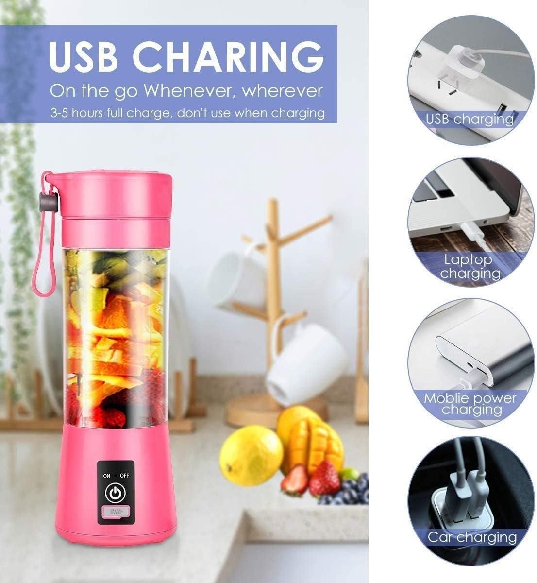JuiceMate 6X – Portable USB Rechargeable Blender (380ml) - ZyNova Tech