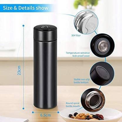 Stainless Steel Temperature Water Bottle Thermos, Double Wall Vacuum Intelligent Cup with LCD Smart Display (500 ML) a29m3r-st