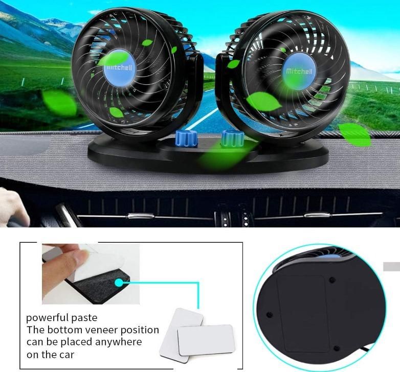 BreezeSpin CarCool – USB Silent 3-Speed Rotatable Car Air Circulation Fan - ZyNova Tech