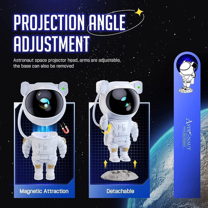 GalaxyGlow Astronaut – 360° Star Projector with Remote - ZyNova Tech