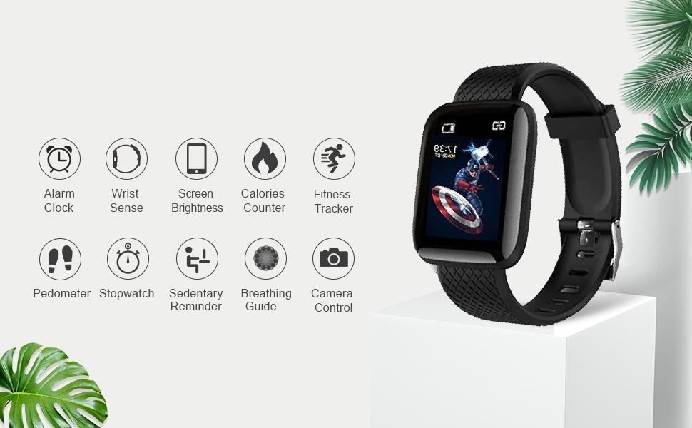 Combo Of Truly Earbuds Headset with Mic, & Bluetooth D116 Smart Watch with Heart Rate Monitor and Other Features a29m3r-st