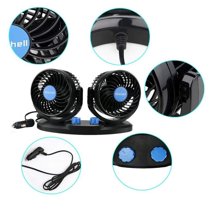 BreezeSpin CarCool – USB Silent 3-Speed Rotatable Car Air Circulation Fan - ZyNova Tech