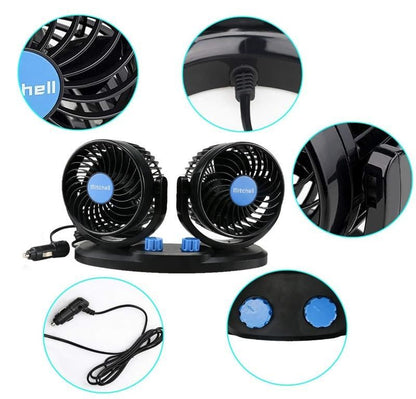 BreezeSpin CarCool – USB Silent 3-Speed Rotatable Car Air Circulation Fan - ZyNova Tech